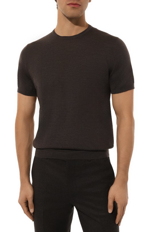 Шерстяной джемпер Corneliani 94M525-9425126 Коричневый  94M525-9425126 Фото 3