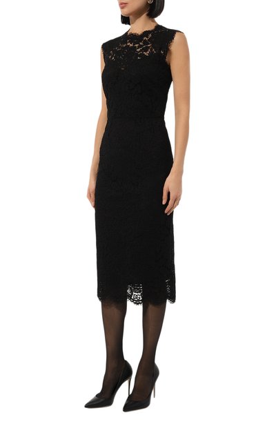 Платье из вискозы и хлопка DOLCE & GABBANA, арт. F6H0ZT/GDCLZ, фото 3