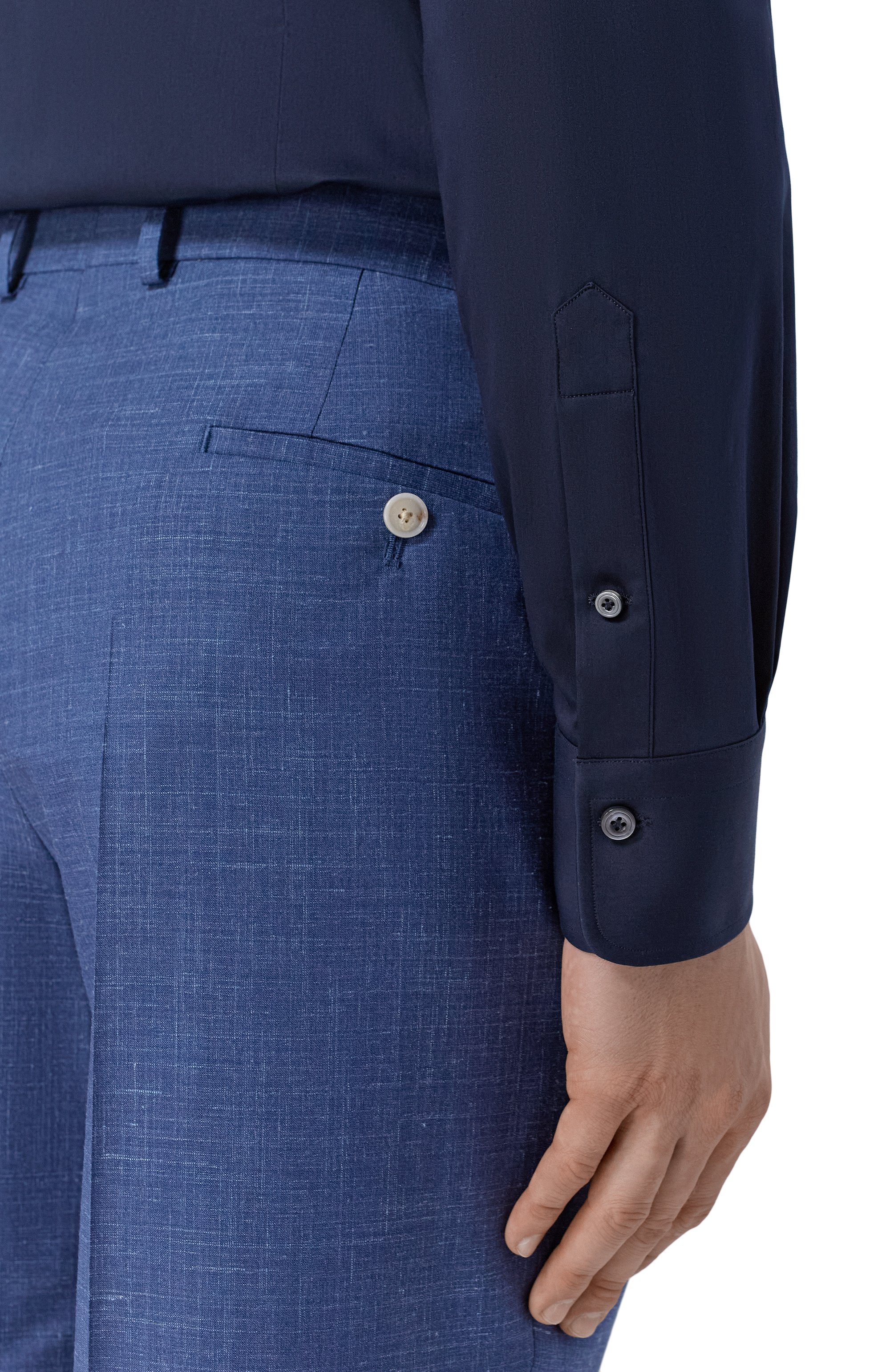 Хлопковая сорочка ALESSANDRO GHERARDI темно-синего цвета по цене 41050 руб., арт. BP1-3G-7T/M009, фото 5 Хлопковая сорочка ALESSANDRO GHERARDI, арт. BP1-3G-7T/M009, фото 5