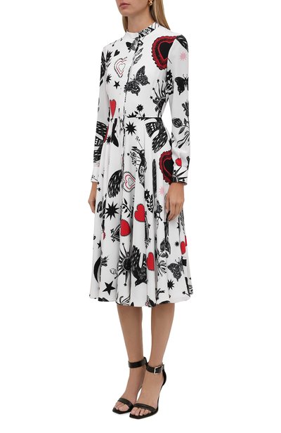 Шелковое платье ALEXANDER MCQUEEN, арт. 666964/QCAE0, фото 3