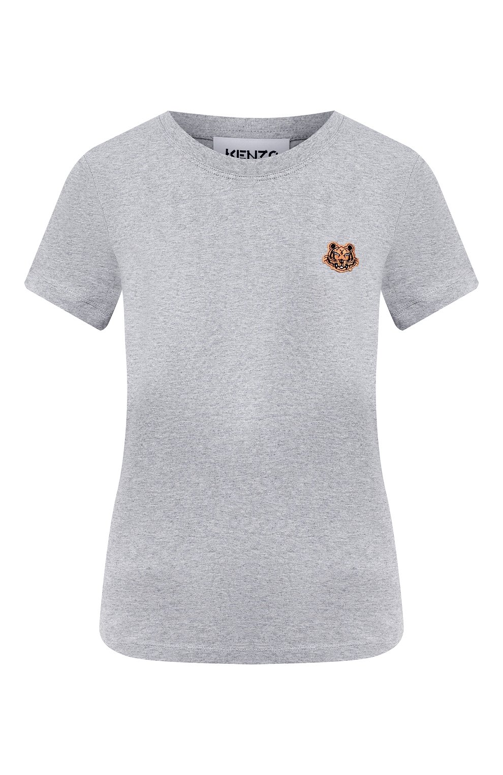 Хлопковая футболка KENZO серого цвета по цене 10900 руб., арт. FA62TS8434SJ, фото 1 Хлопковая футболка KENZO, арт. FA62TS8434SJ, фото 1