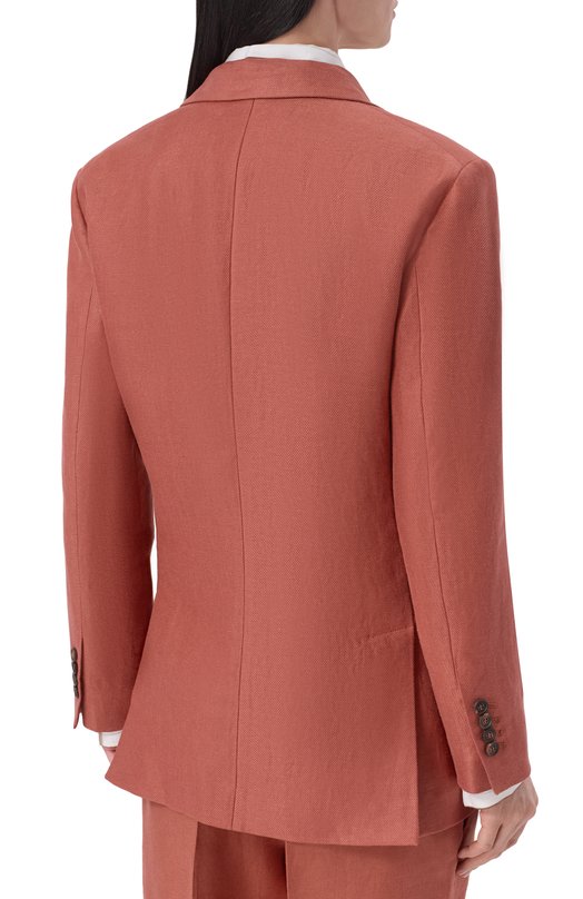 Льняной жакет Brunello Cucinelli MH5277519 Оранжевый  MH5277519 Фото 4