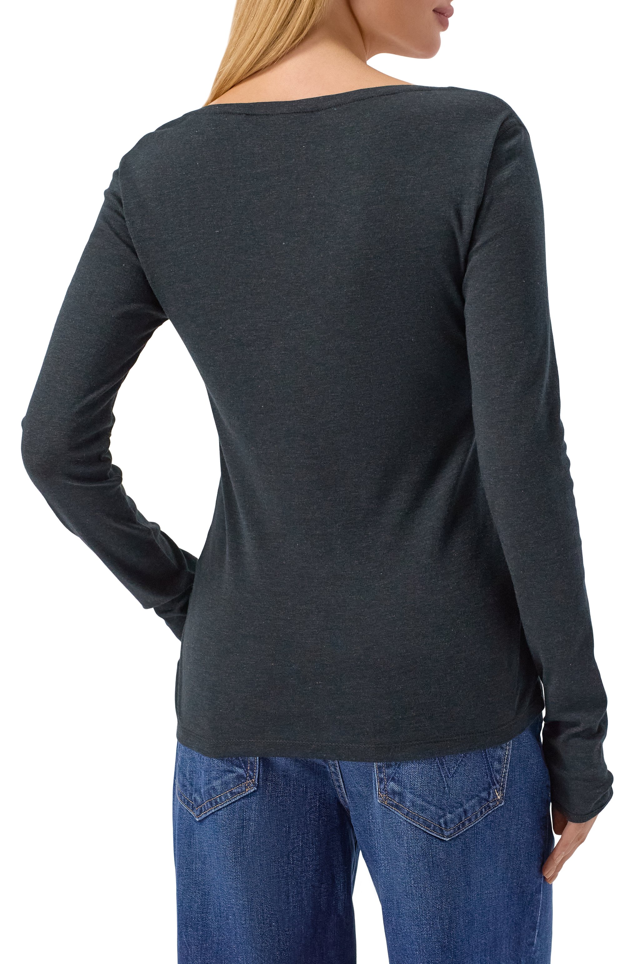 Лонгслив из хлопка и вискозы BOSS ORANGE черного цвета по цене 7595 руб., арт. 50542107, фото 4 Лонгслив из хлопка и вискозы BOSS ORANGE, арт. 50542107, фото 4