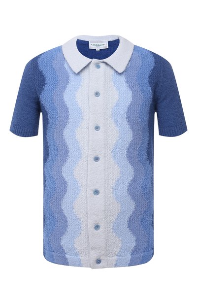 Хлопковый кардиган CASABLANCA, арт. MS21-KW-058 BLUE, фото 1