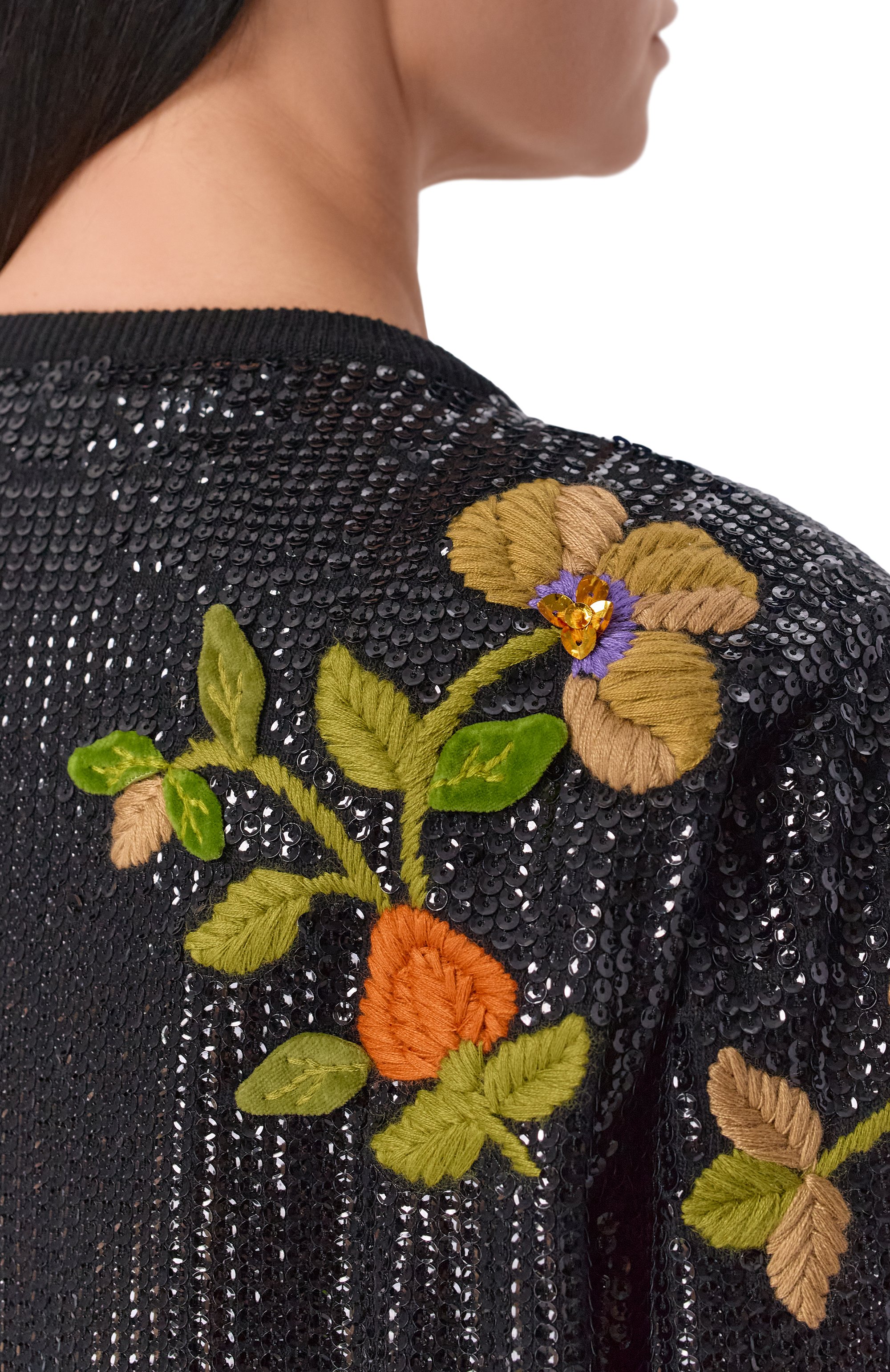 Шерстяной кардиган с отделкой пайетками VALENTINO, арт. 8B3KA14K/A1L, фото 5