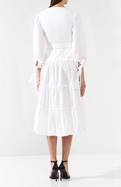 Хлопковое платье PROENZA SCHOULER белого цвета по цене 121000 руб., арт. R1913041-SC037, фото 4 Хлопковое платье PROENZA SCHOULER, арт. R1913041-SC037, фото 4