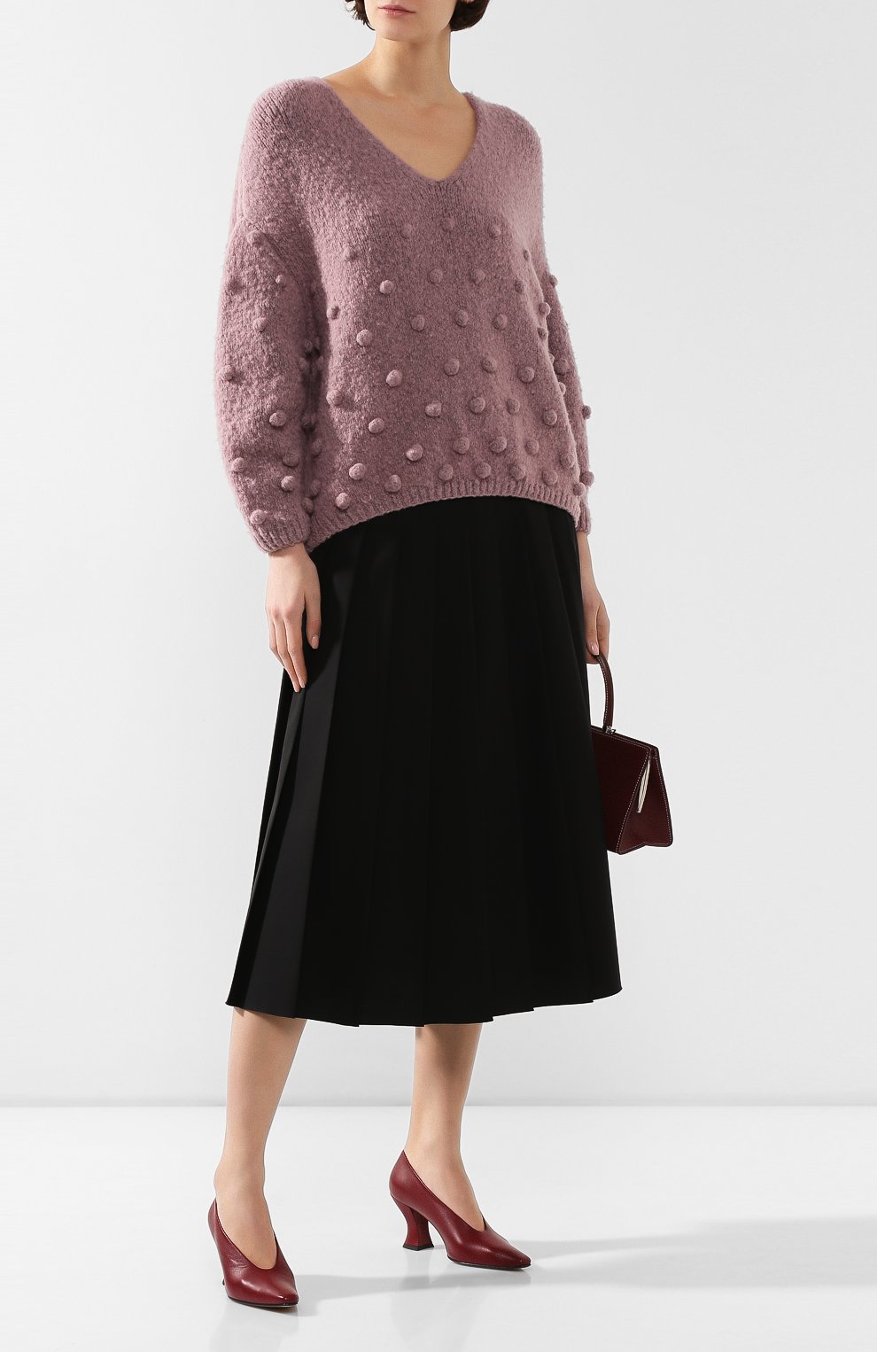 Свитер VIKA GAZINSKAYA розового цвета по цене 64070 руб., арт. FW19-2242, фото 2 Свитер VIKA GAZINSKAYA, арт. FW19-2242, фото 2