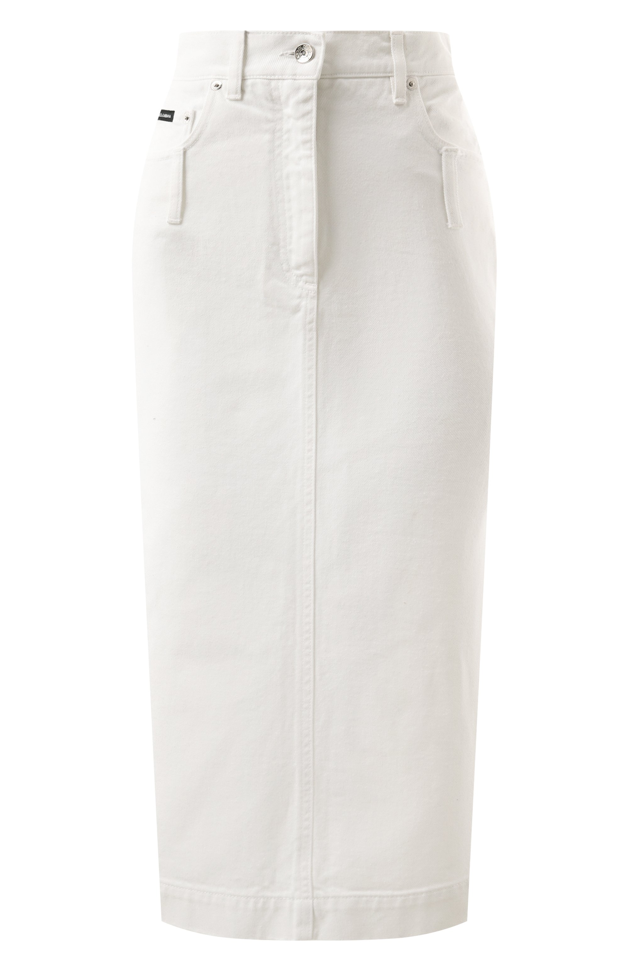 Джинсовая юбка DOLCE & GABBANA белого цвета по цене 79150 руб., арт. F4CP1D/G8KZ4, фото 1 Джинсовая юбка DOLCE & GABBANA, арт. F4CP1D/G8KZ4, фото 1
