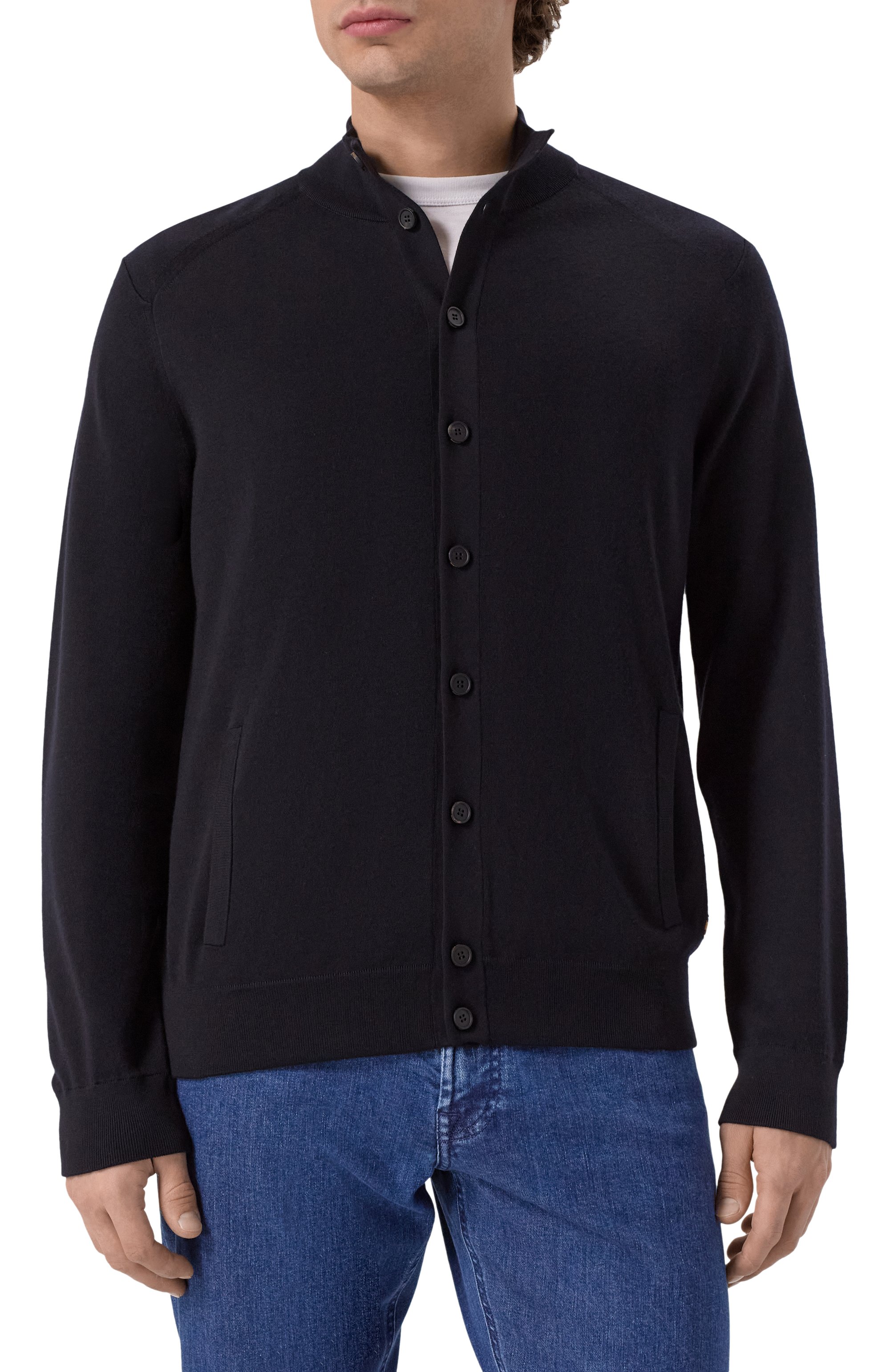 Кашемировый кардиган STEFANO RICCI черного цвета по цене 478000 руб., арт. W505024B09/W25303, фото 3 Кашемировый кардиган STEFANO RICCI, арт. W505024B09/W25303, фото 3