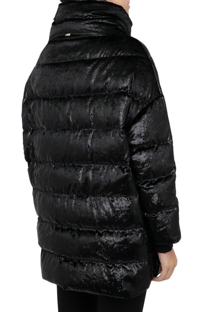 Стеганый пуховик HERNO черного цвета по цене 54650 руб., арт. PI1203D/15019, фото 4 Стеганый пуховик HERNO, арт. PI1203D/15019, фото 4