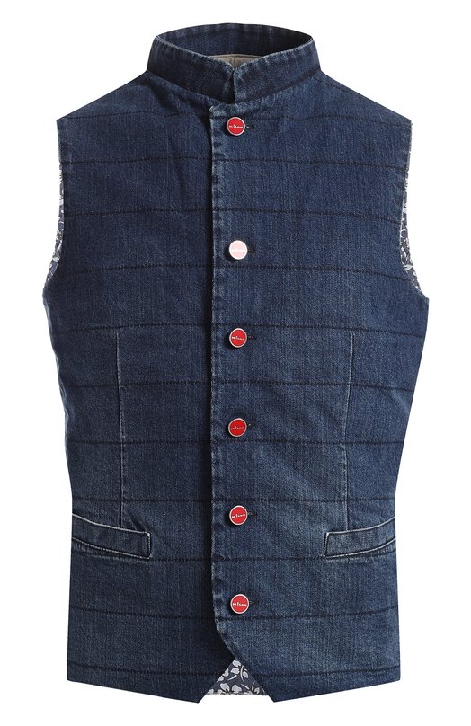 

Комбинированный жилет Kiton, Синий