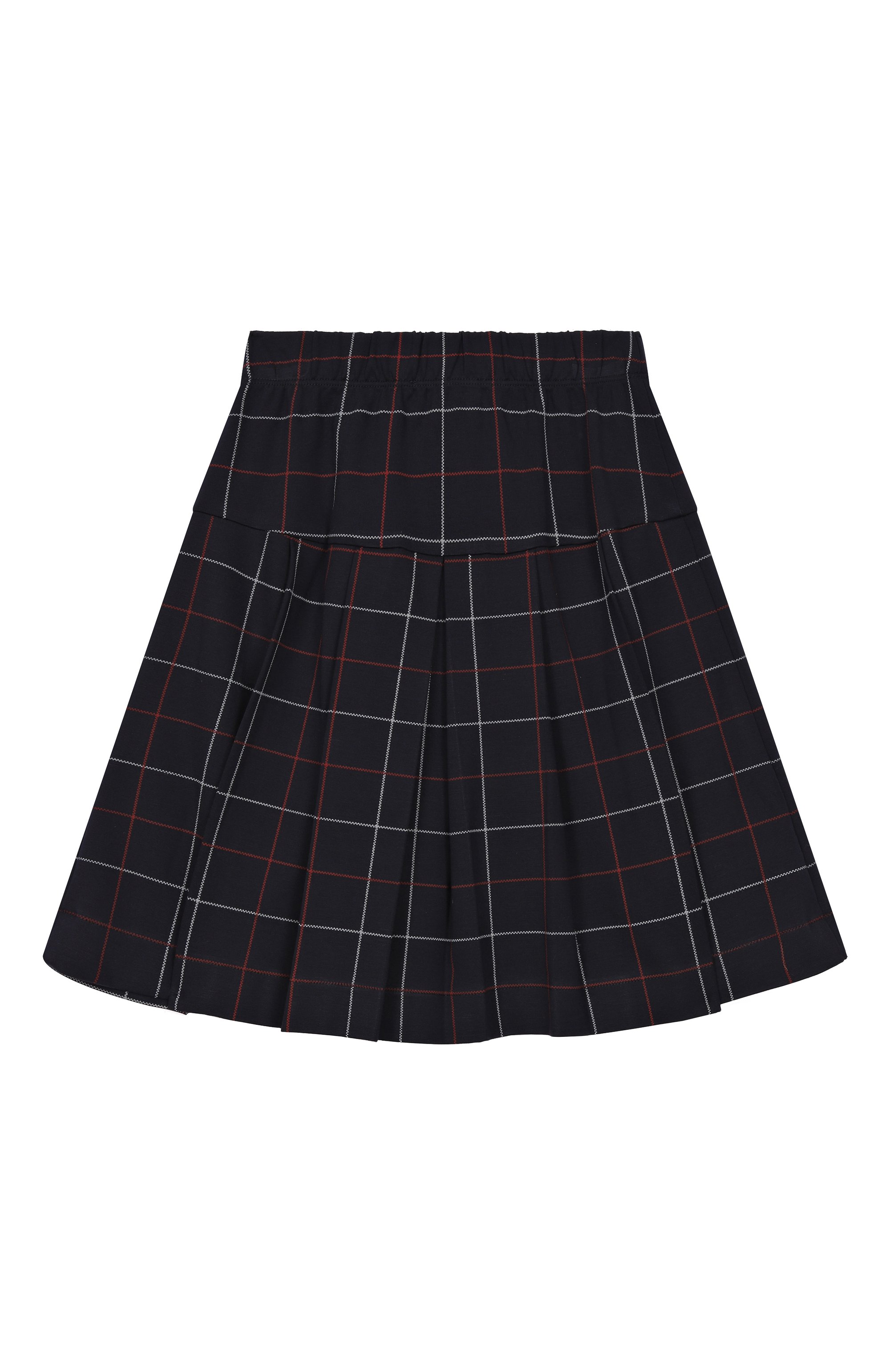 Юбка из вискозы MONNALISA темно-синего цвета по цене 19050 руб., арт. 18FPIE, фото 2 Юбка из вискозы MONNALISA, арт. 18FPIE, фото 2