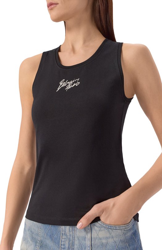 Хлопковая майка Balmain GF1EB075/BD40 Чёрный  GF1EB075/BD40 Фото 5