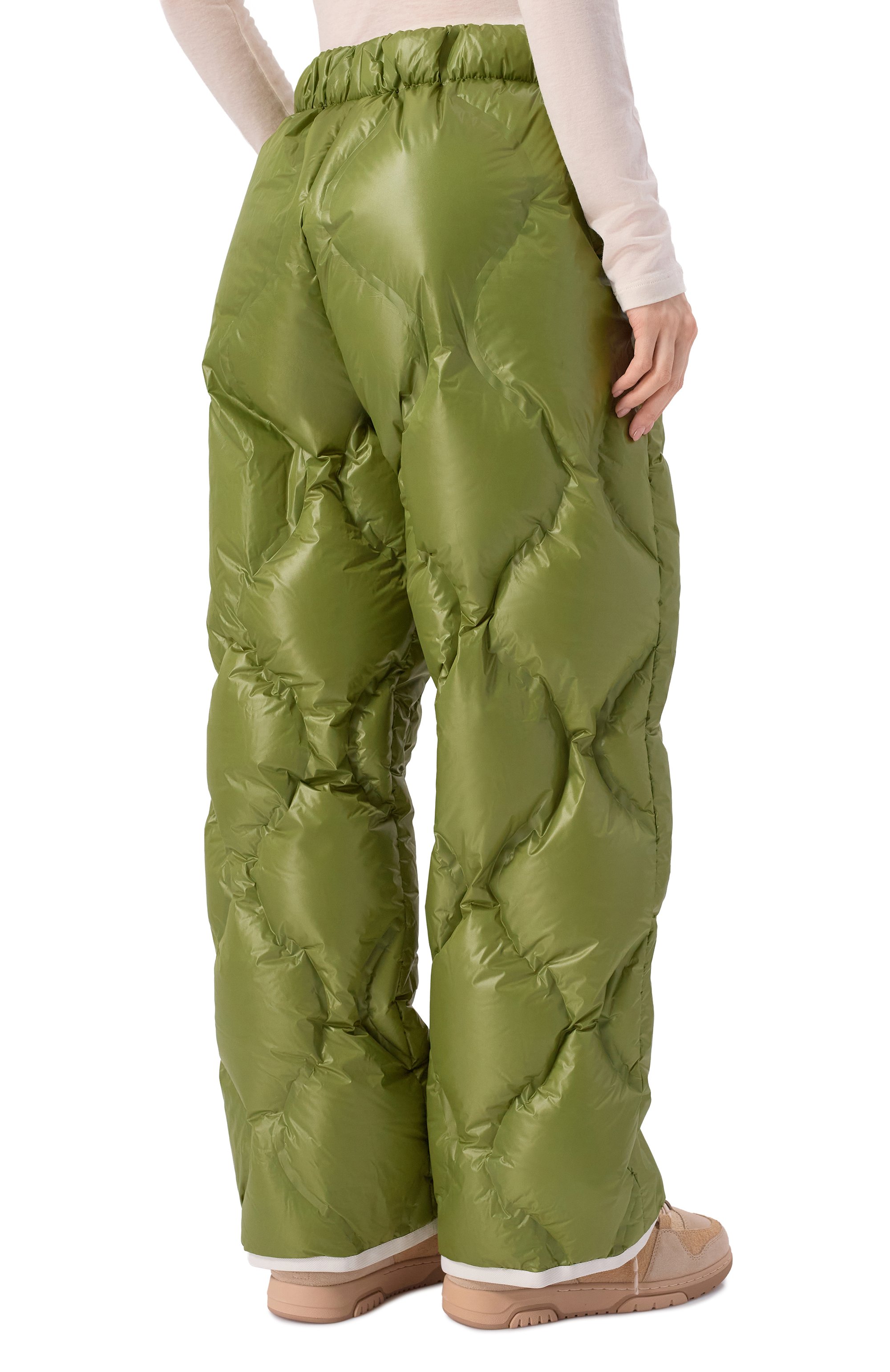 Пуховые брюки JET SET хаки цвета по цене 112000 руб., арт. 2521/120020/SAMPLE, фото 4 Пуховые брюки JET SET, арт. 2521/120020/SAMPLE, фото 4