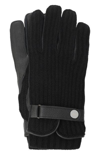 Мужские перчатки из кашемира и кожи ZILLI, арт. GL0015M0350V00000