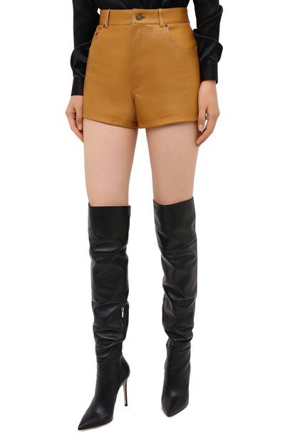 Кожаные шорты SAINT LAURENT, арт. 561313/Y50A2, фото 3