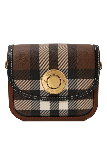 Женская сумка elizabeth medium BURBERRY коричневого цвета, арт. 48055781 | Фото 1 (Ремень/цепочка: На ремешке; Драгоценные камни: Проставлено; Материал: Экокожа, Текстиль; Мат�ериал сплава: Проставлено; Размер: medium)