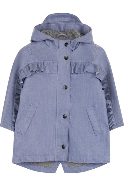 Дождевик с капюшоном и оборками GOSOAKY, арт. 181.101.239/C0ATED DENIM, фото 1