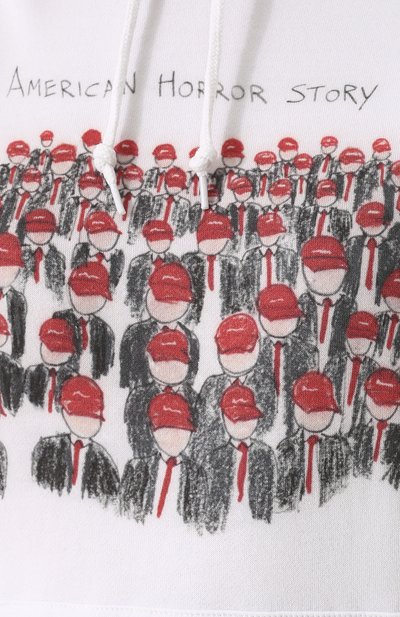 Хлопковая толстовка с принтом и капюшоном UNFORTUNATE PORTRAIT, арт. AMERICAN H0RR0R ST0RY/H00DIE, фото 5