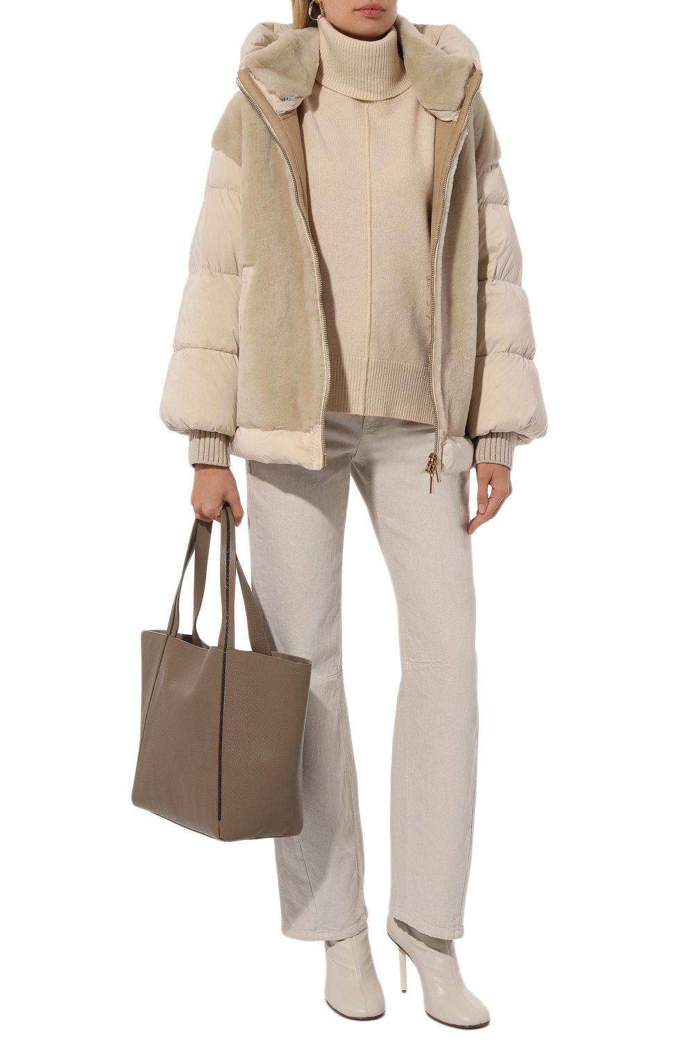 Пуховик nausica-omt MOORER кремового цвета по цене 574500 руб., арт. NAUSICA/0MT, фото 2 Пуховик nausica-omt MOORER, арт. NAUSICA/0MT, фото 2