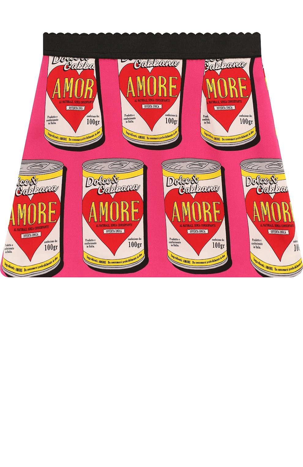 Шелковая юбка а-силуэта с принтом и эластичным поясом DOLCE & GABBANA, арт. L51I94/FSAU6/2-6, фото 1