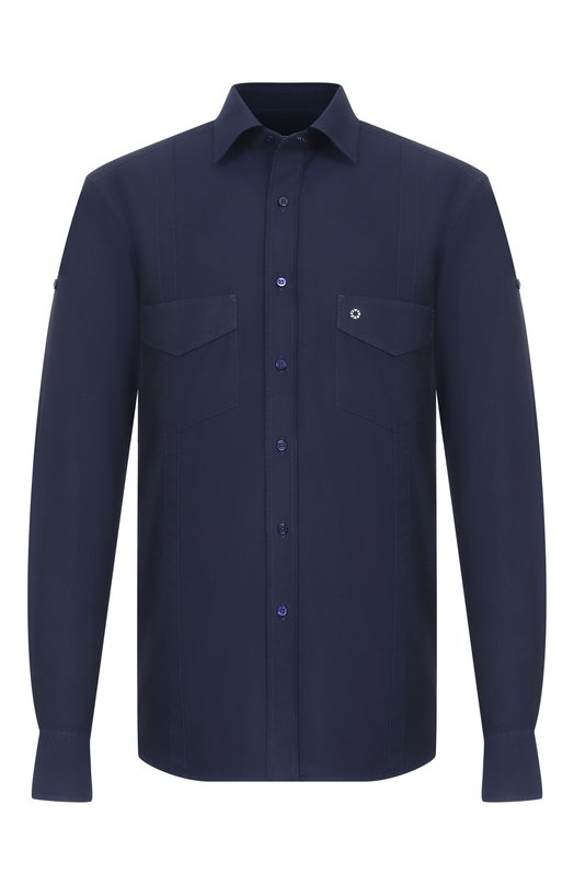 Хлопковая рубашка Stefano Ricci MC008149/BX3128 Синий MC008149/BX3128