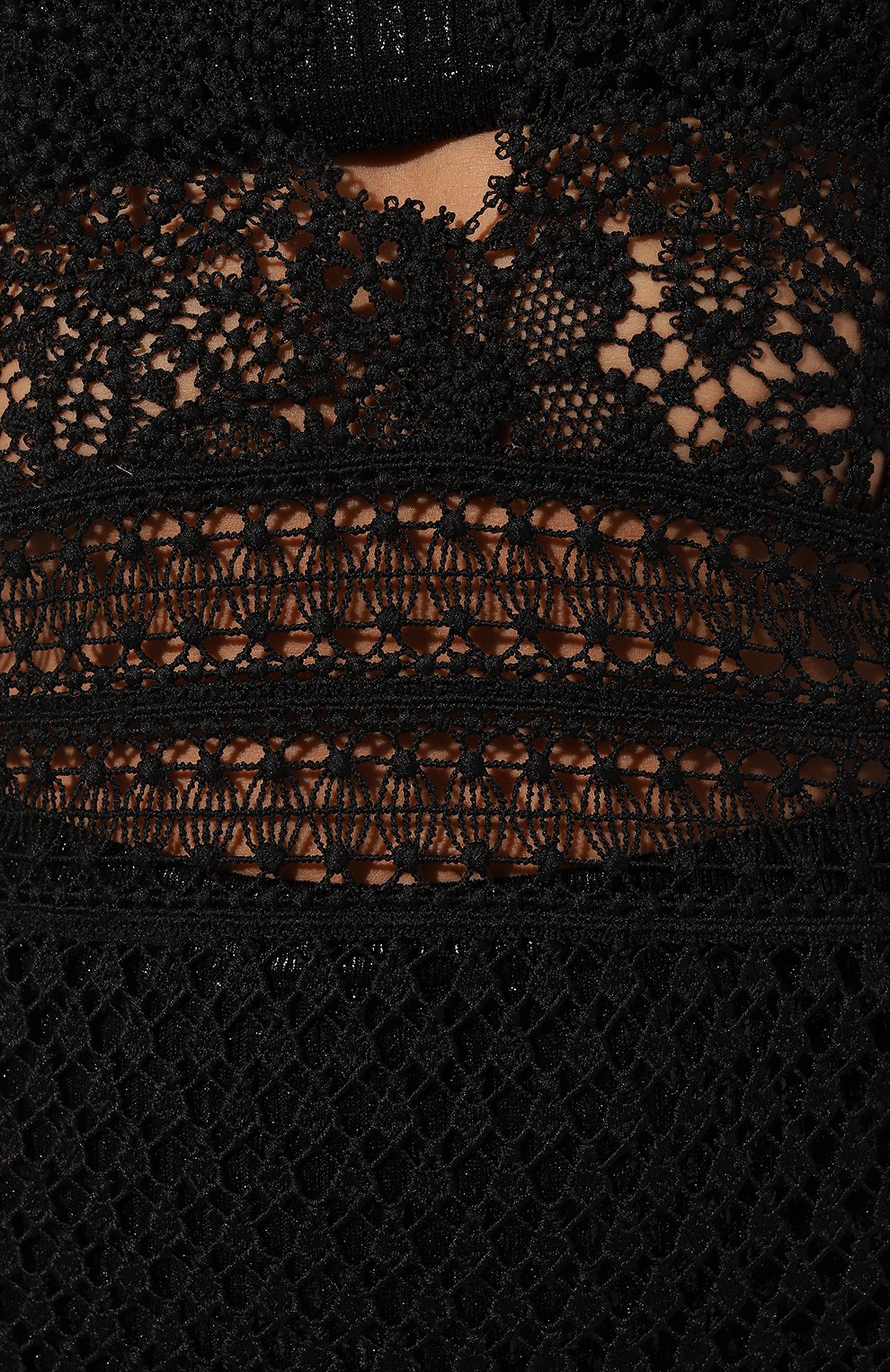 Платье ERMANNO SCERVINO черного цвета по цене 87800 руб., арт. D424Q306MYJ, фото 5 Платье ERMANNO SCERVINO, арт. D424Q306MYJ, фото 5