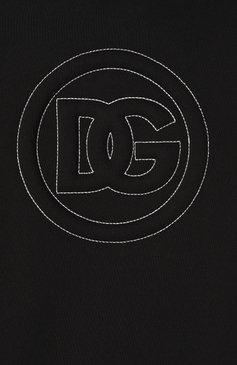 Детский хлопковое худи DOLCE & GABBANA черного цвета, арт. L4JWLI/G70SS/8-14 | Фото 3 (Материал внешний: Хлопок; Рукава: Длинные; Мальчики Кросс-КТ: Худи-одежда; Ростовка одежда: 8 лет | 128 см, 10 - 11 лет | 140 - 146см, 13 - 15 лет | 158 см)
