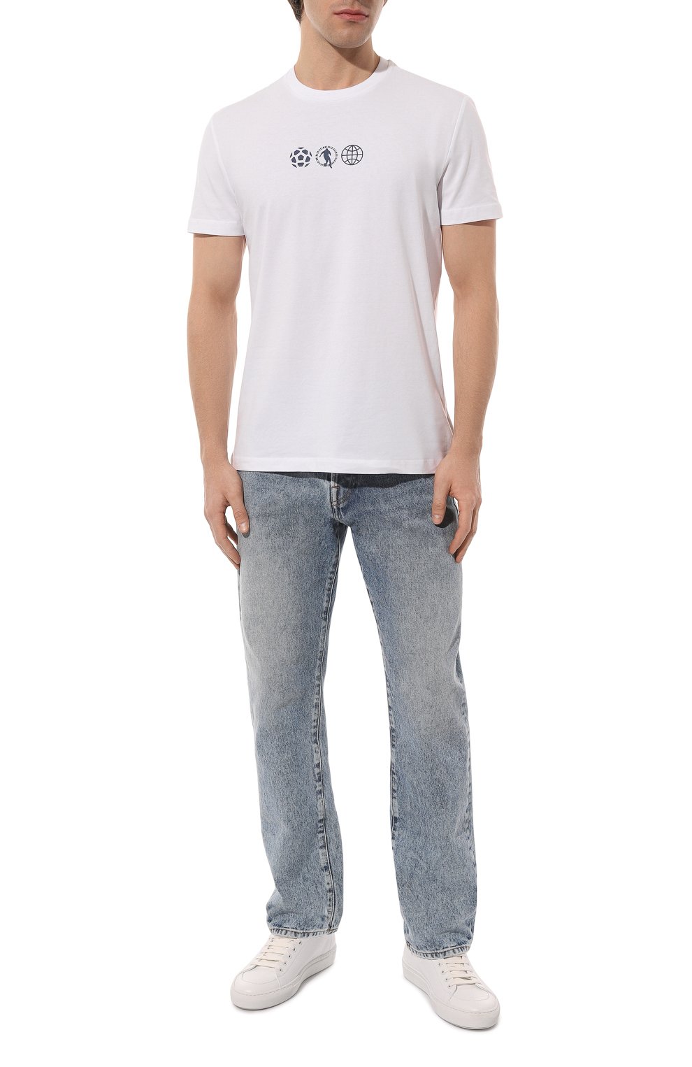 Хлопковая футболка DIRK BIKKEMBERGS белого цвета по цене 12300 руб., арт. C 4 101 2Z E 1811, фото 2 Хлопковая футболка DIRK BIKKEMBERGS, арт. C 4 101 2Z E 1811, фото 2