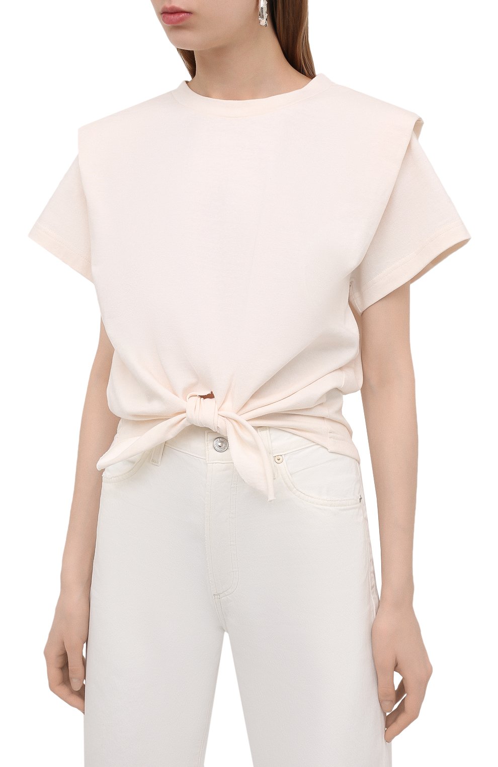 Хлопковая футболка ISABEL MARANT, арт. TS0780-21P027I/ZELIT0, фото 3