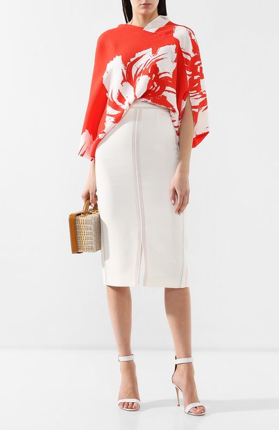 Топ с принтом ROLAND MOURET красного цвета по цене 43050 руб., арт. PS19/S0545/F6397, фото 2 Топ с принтом ROLAND MOURET, арт. PS19/S0545/F6397, фото 2