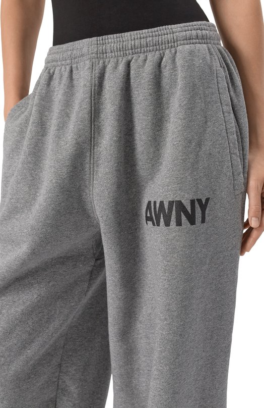 Хлопковые брюки alexanderwang.t 4CC2254431 Серый  4CC2254431 Фото 5