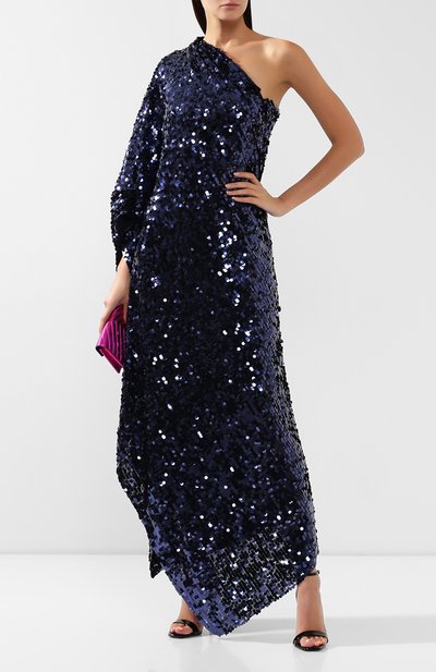Платье с пайетками ROLAND MOURET синего цвета по цене 261500 руб., арт. PW19/S0555/F0242, фото 2 Платье с пайетками ROLAND MOURET, арт. PW19/S0555/F0242, фото 2