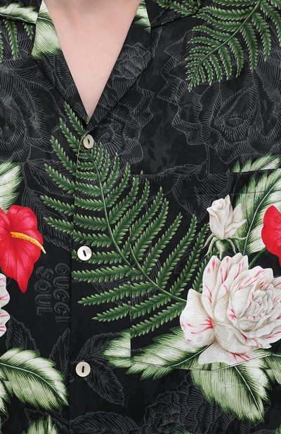 Рубашка из вискозы и шелка GUCCI, арт. 624524/ZAEMQ, фото 5