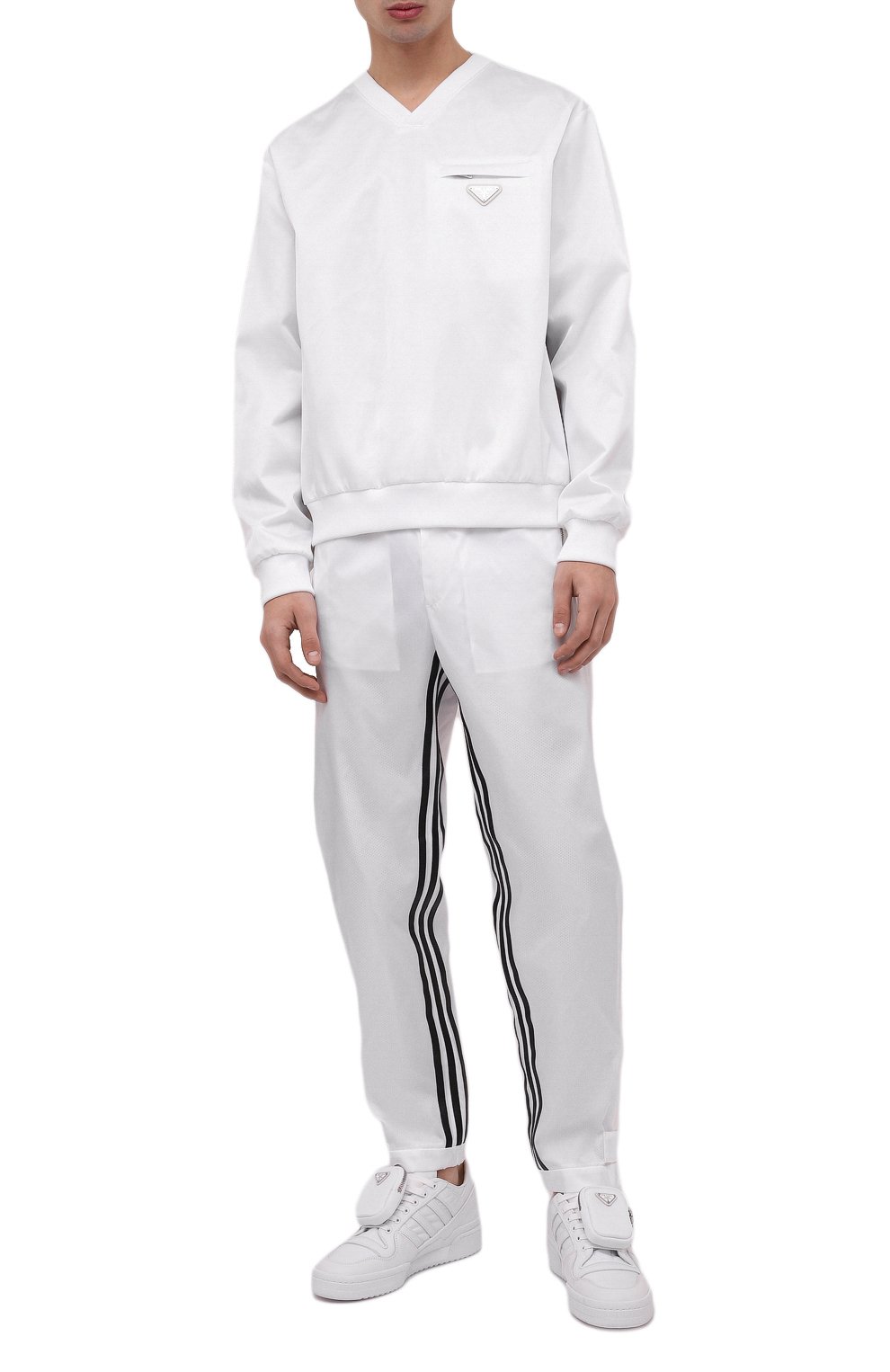 Свитшот adidas for prada re-nylon PRADA белого цвета по цене 125000 руб., арт. UJL206-1WQ8-F0AA1-212, фото 5 Свитшот adidas for prada re-nylon PRADA, арт. UJL206-1WQ8-F0AA1-212, фото 5