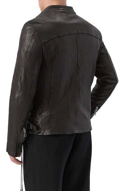 Кожаная куртка NEVER ENOUGH черного цвета по цене 108000 руб., арт. 2B6M072-148/MJL078 LT-42, фото 4 Кожаная куртка NEVER ENOUGH, арт. 2B6M072-148/MJL078 LT-42, фото 4