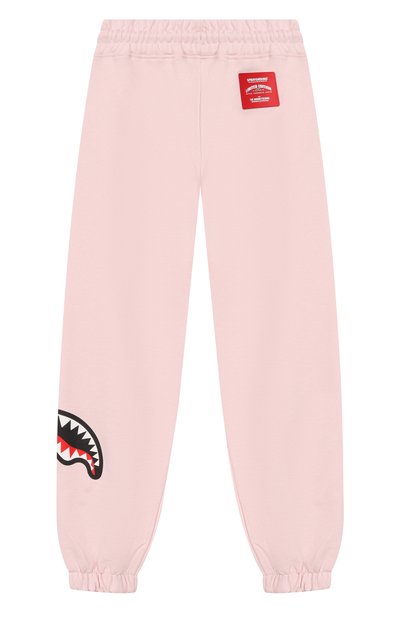 Хлопковые джоггеры SPRAYGROUND, арт. SPY1389ELIGHT/SHARK BASIC BAGGY PANTS LIGHT PINK