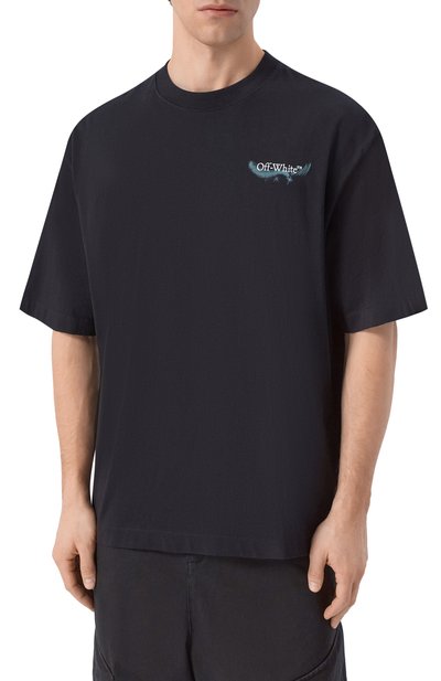 Хлопковая футболка OFF-WHITE, арт. 0MAA120S26JER00E, фото 3