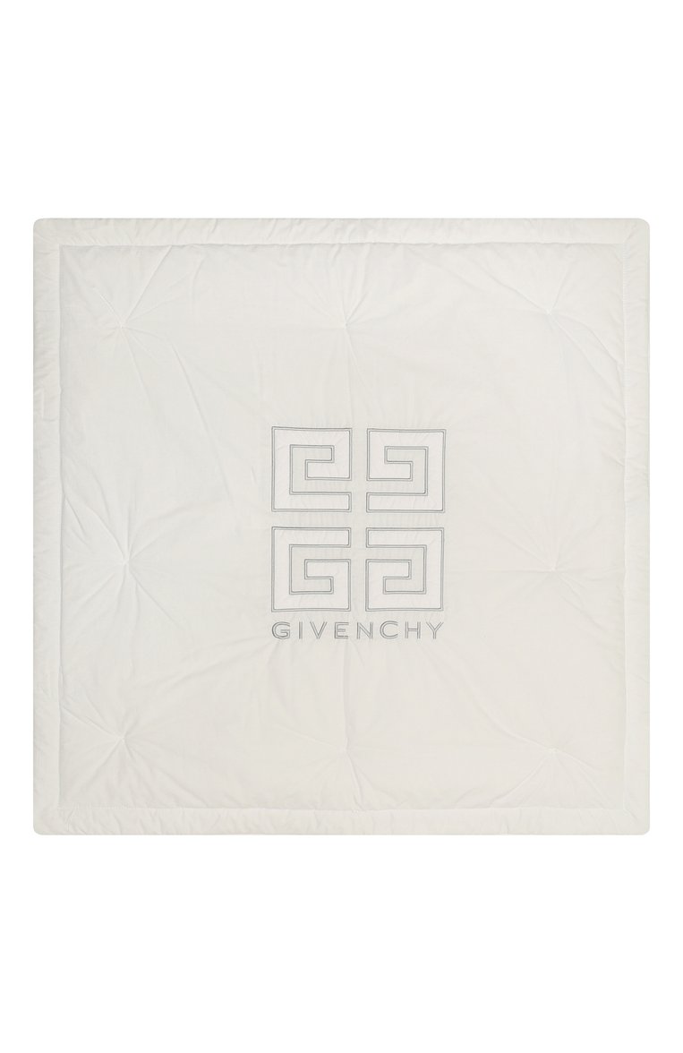 Детского хлопковый плед GIVENCHY белого цвета, арт. H90116 | Фото 3 (Материал: Хлопок, Текстиль; Региональные ограничения белый список (Axapta Mercury): Не проставлено; Нос: Не проставлено)
