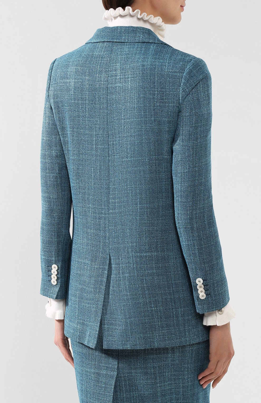 Жакет KITON голубого цвета по цене 389500 руб., арт. D49531K06S15, фото 4 Жакет KITON, арт. D49531K06S15, фото 4