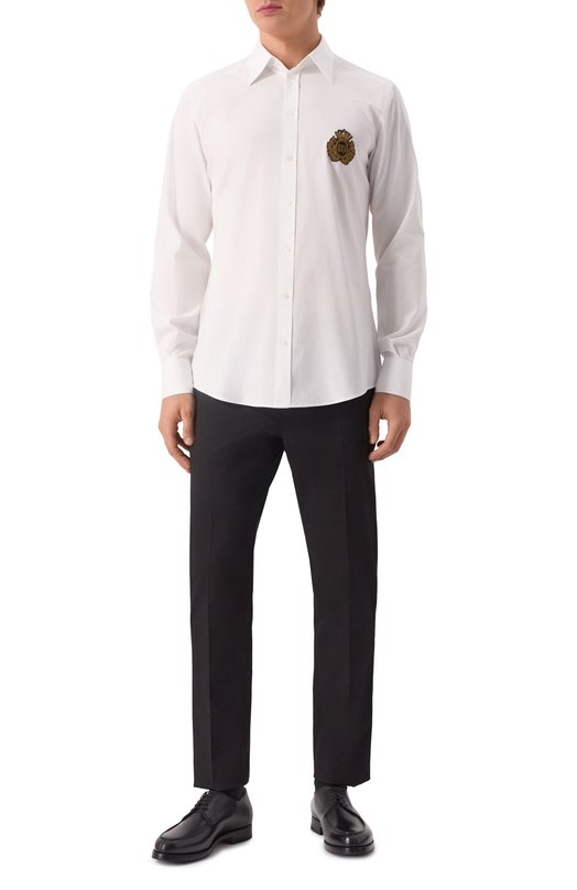 Хлопковая сорочка Dolce & Gabbana G5ML1Z/GI757 Белый  G5ML1Z/GI757 Фото 2