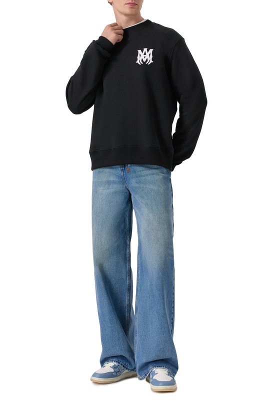 Кожаные кеды Skel-Top Amiri AMF0SR1140 Голубой  AMF0SR1140 Фото 2