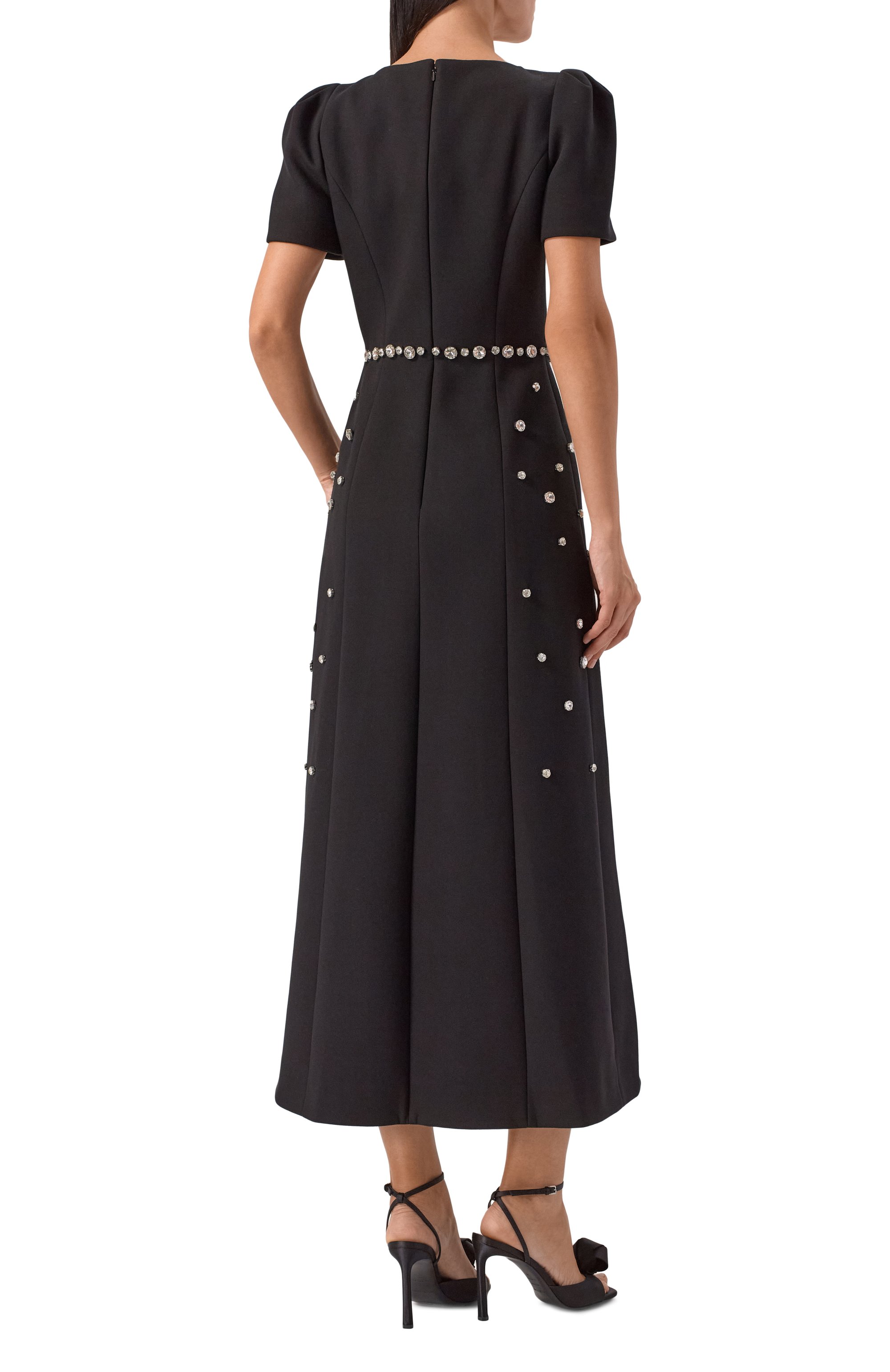 Платье с отделкой стразами DICE KAYEK черного цвета по цене 857000 руб., арт. PF25R213, фото 4 Платье с отделкой стразами DICE KAYEK, арт. PF25R213, фото 4