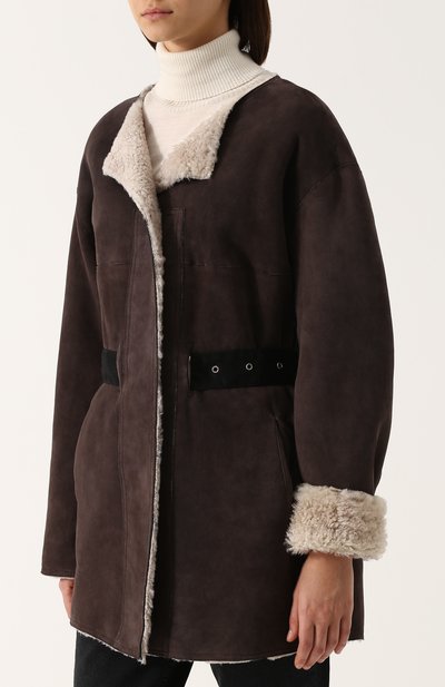 Приталенная дубленка с поясом ISABEL MARANT, арт. MA0278-17A001I/ARSENE, фото 3
