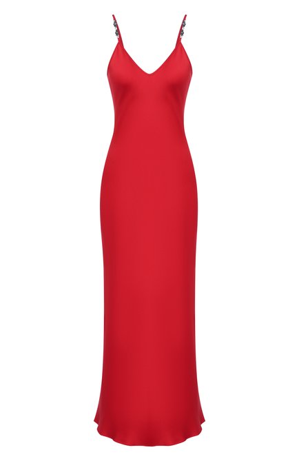Женское атласное платье MAX MARA STUDIO ELEGANTE красного цвета, арт. RIVE | Фото 1 (Материал сплава: Проставлено; Материал внешний: Синтетический материал; Драгоценные камни: Проставлено; Длина Ж (юбки, платья, шорты): Макси)