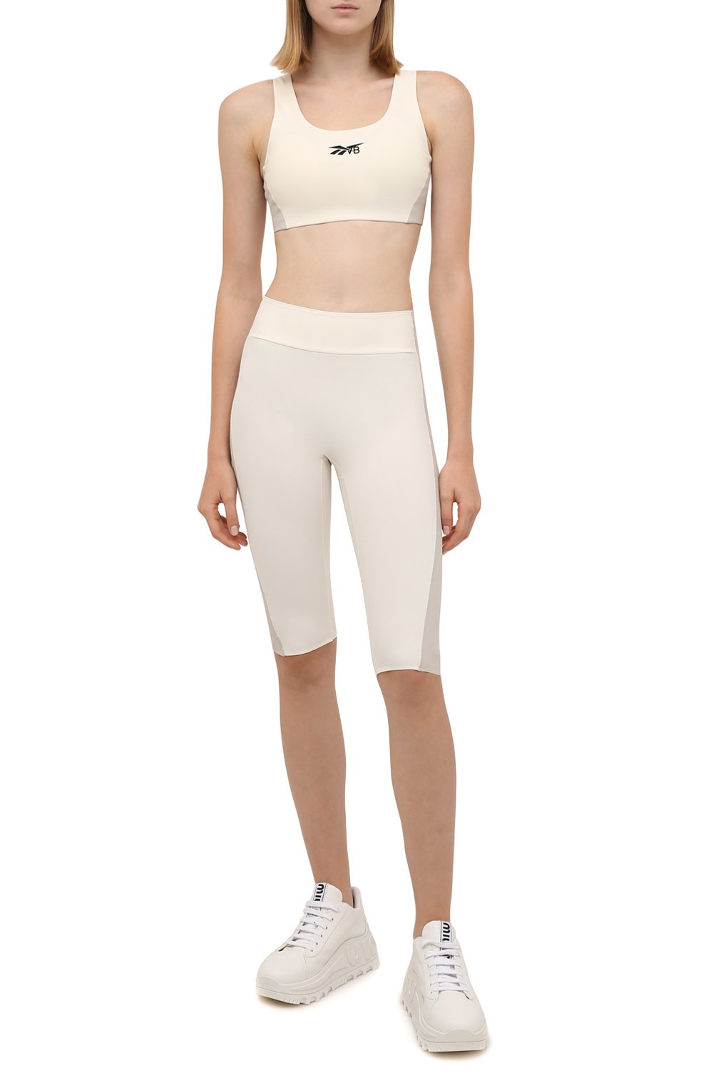 Шорты reebok x victoria beckham REEBOK молочного цвета по цене 9970 руб., арт. H30235, фото 2 Шорты reebok x victoria beckham REEBOK, арт. H30235, фото 2
