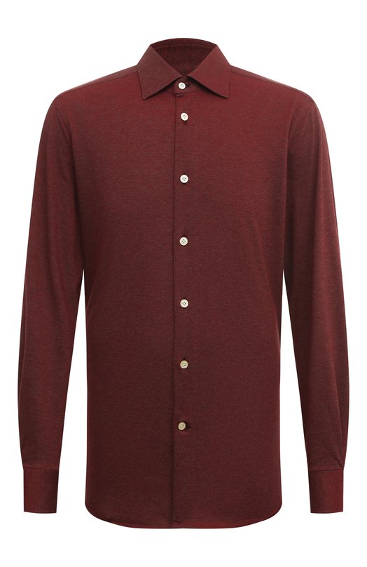 Хлопковая рубашка Kiton UCIH07464 Бордовый UCIH07464