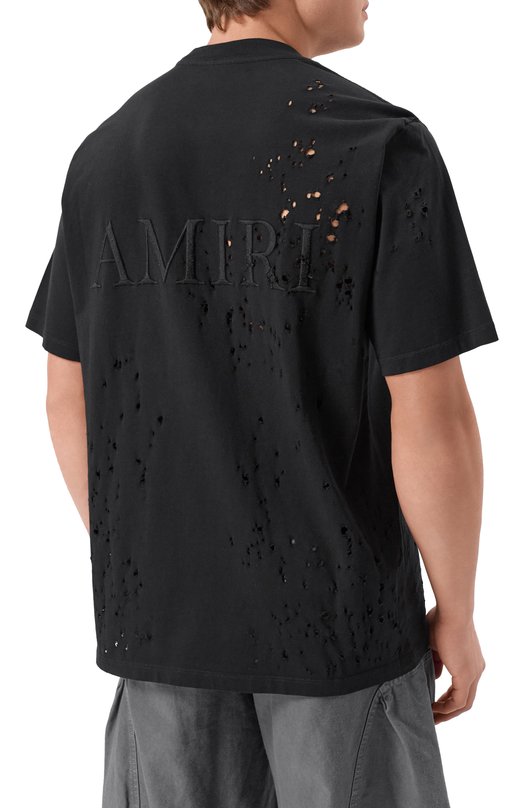 Хлопковая футболка Amiri AMJYTE1059 Чёрный  AMJYTE1059 Фото 4