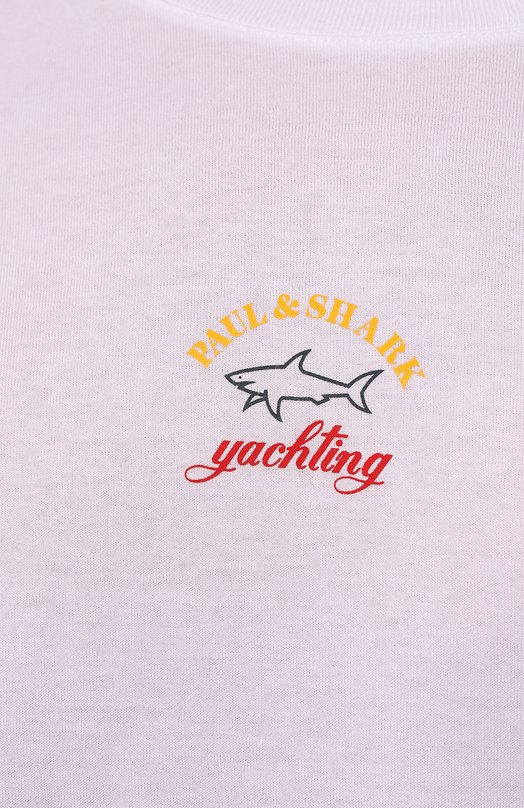 Хлопковая футболка Paul&Shark C0P1096 Белый  C0P1096 Фото 5