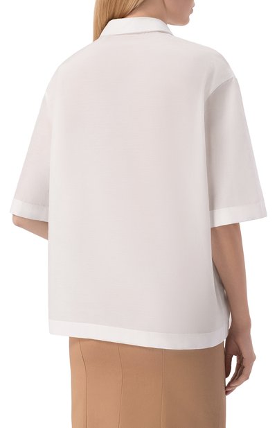 Рубашка из хлопка и шелка 12 STOREEZ бежевого цвета по цене 15000 руб., арт. 137701, фото 4 Рубашка из хлопка и шелка 12 STOREEZ, арт. 137701, фото 4